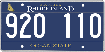 RI license plate 920110