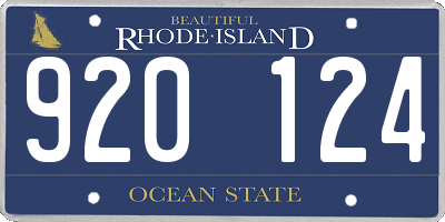 RI license plate 920124