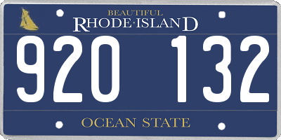 RI license plate 920132