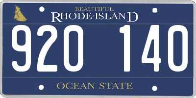RI license plate 920140