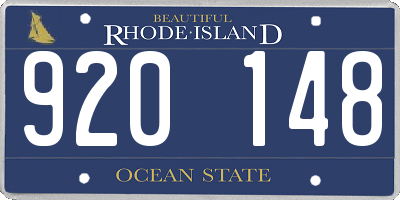 RI license plate 920148
