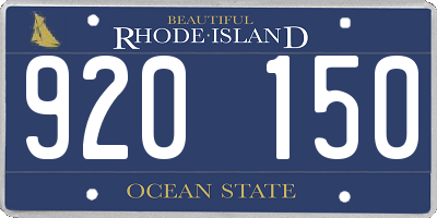 RI license plate 920150