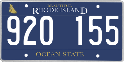 RI license plate 920155
