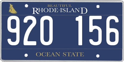 RI license plate 920156