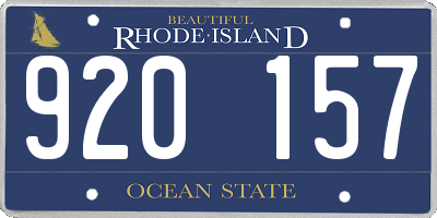 RI license plate 920157