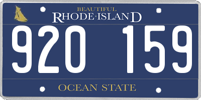 RI license plate 920159