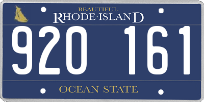 RI license plate 920161
