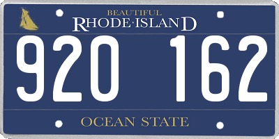 RI license plate 920162