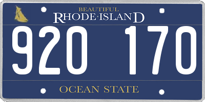 RI license plate 920170