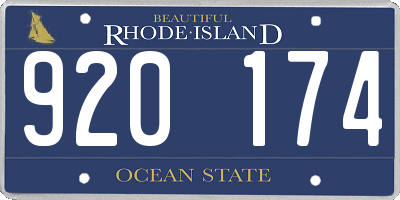 RI license plate 920174