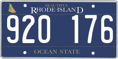 RI license plate 920176