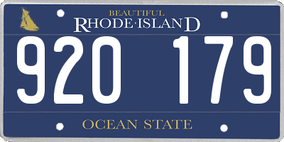 RI license plate 920179