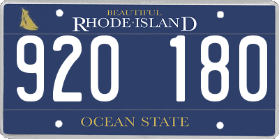 RI license plate 920180