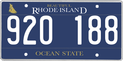 RI license plate 920188