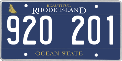 RI license plate 920201