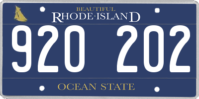 RI license plate 920202
