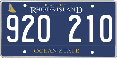 RI license plate 920210