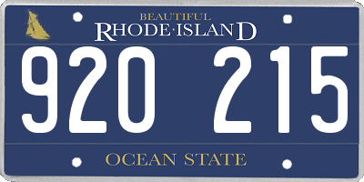 RI license plate 920215