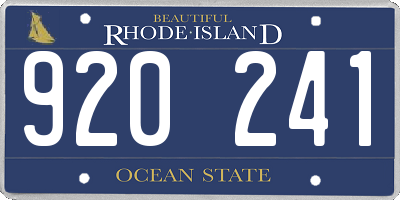 RI license plate 920241