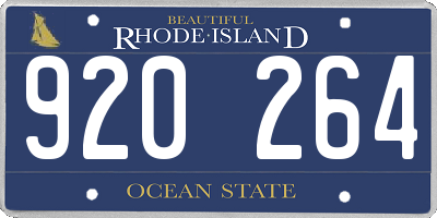 RI license plate 920264