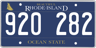 RI license plate 920282