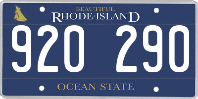 RI license plate 920290