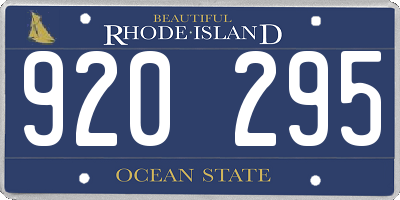 RI license plate 920295