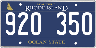 RI license plate 920350