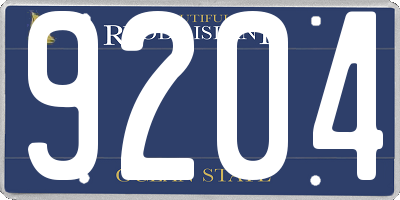 RI license plate 9204