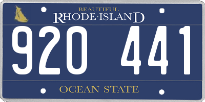 RI license plate 920441