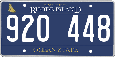 RI license plate 920448