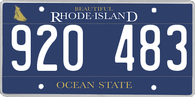 RI license plate 920483