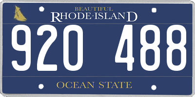 RI license plate 920488
