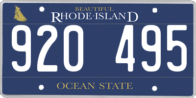 RI license plate 920495