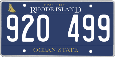 RI license plate 920499