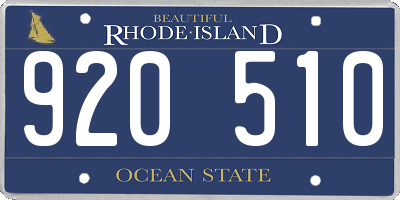 RI license plate 920510