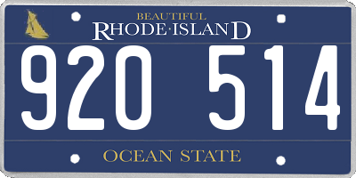 RI license plate 920514