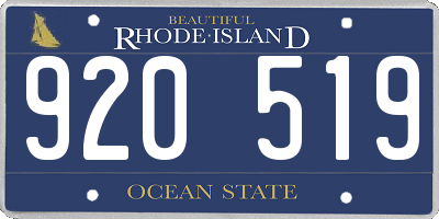 RI license plate 920519