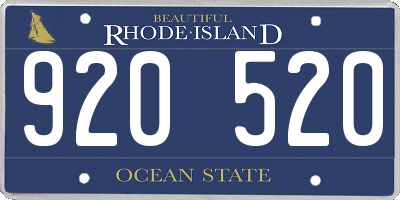 RI license plate 920520