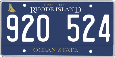 RI license plate 920524