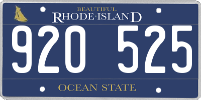 RI license plate 920525