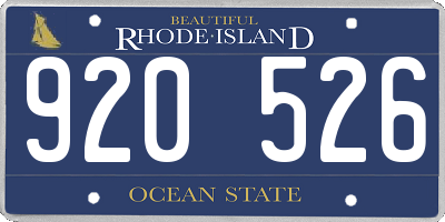 RI license plate 920526