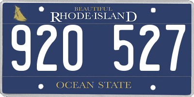RI license plate 920527