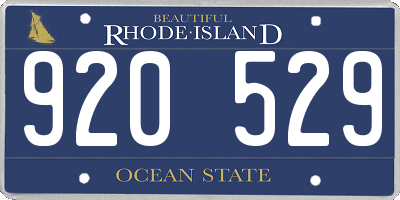 RI license plate 920529