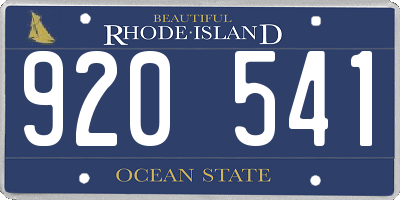 RI license plate 920541