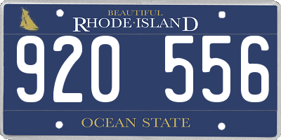 RI license plate 920556