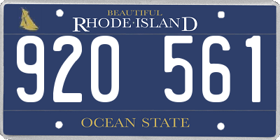 RI license plate 920561