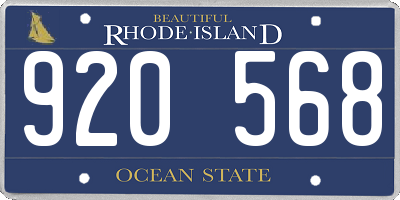 RI license plate 920568