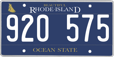 RI license plate 920575