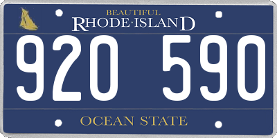 RI license plate 920590